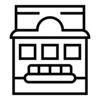 Island villa icon outline vector. Modern house vector