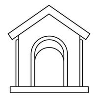 Toy house at playground icon, outline style vector