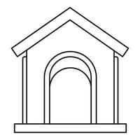 Toy house at playground icon, outline style vector