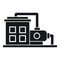 Factory building icon, simple style vector