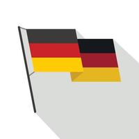 German flag icon, flat style vector