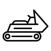 Snow clean truck icon outline vector. Winter snow vector