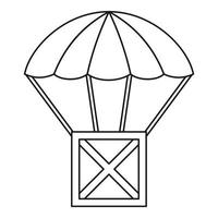 Balloon icon, outline style vector