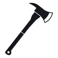 Firefighter axe icon, simple style vector