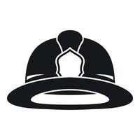 Fireman helmet icon, simple style vector