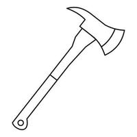 Axe icon, outline style vector