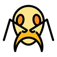 Head ant icon color outline vector