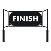 Finish line gates icon, simple style vector