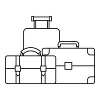 Baggage icon, outline style vector