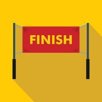 Finish line icon, simple style vector