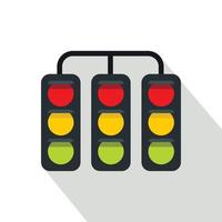 Sport traffic light icon, flat style vector