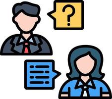 Job Interview Creative Icon Design vector