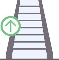 diseño de icono creativo de escalera mecánica vector