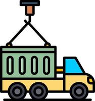 Container Truck Creative Icon Design vector