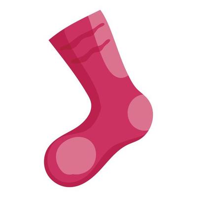 Sock icon, cartoon style