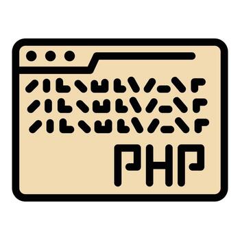 Website browser icon color outline vector