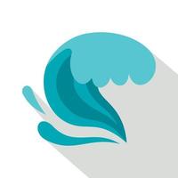 Ocean icon, cartoon style vector