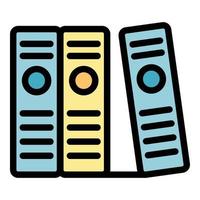 Certificate standard folders icon color outline vector