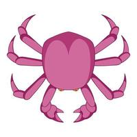 icono de cangrejo de río, estilo de dibujos animados vector