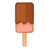 Ice cream icon, cartoon style vector