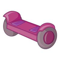 Self-balancing scooter icon, cartoon style vector