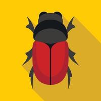 Maybug icon, flat style vector