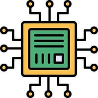 diseño de icono creativo de microchip vector