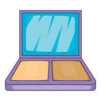 Makeup palette icon, cartoon style vector