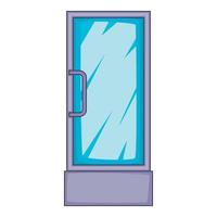 Refrigerator showcase icon, cartoon style vector