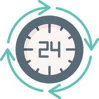 24 Hours Creative Icon Design vector