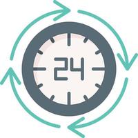 24 Hours Creative Icon Design vector