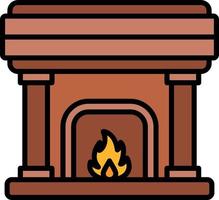 Fireplace Creative Icon Design vector