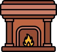 Fireplace Creative Icon Design vector