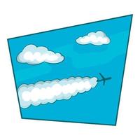 Sky icon, cartoon style vector