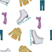 Clothing for winter fun outdoors pattern vector