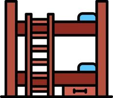 Bunk Bed Creative Icon Design vector