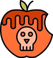 diseño de icono creativo de manzana envenenada vector