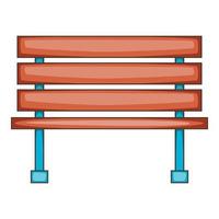 Bench icon, cartoon style vector