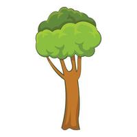 icono de árbol alto, estilo de dibujos animados vector