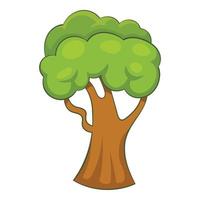 icono de árbol forestal, estilo de dibujos animados vector