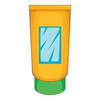 Cream tube icon, cartoon style vector