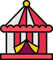 Circus Tent Creative Icon Design vector