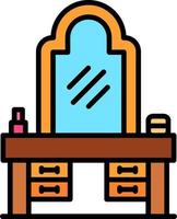 Dressing Table Creative Icon Design vector