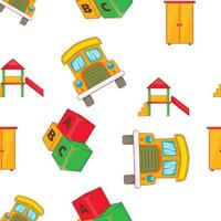 Elementary school pattern, cartoon style vector