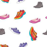 Shoes for man and woman pattern, cartoon style vector