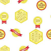 High quality labels pattern, cartoon style vector