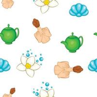 SPA elements pattern, cartoon style vector