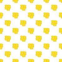 Gold coins pattern, cartoon style vector