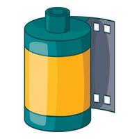 Camera roll icon, cartoon style vector