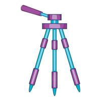 Tripod icon, cartoon style vector